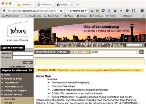 eservices coj|City of Johannesburg launches e.